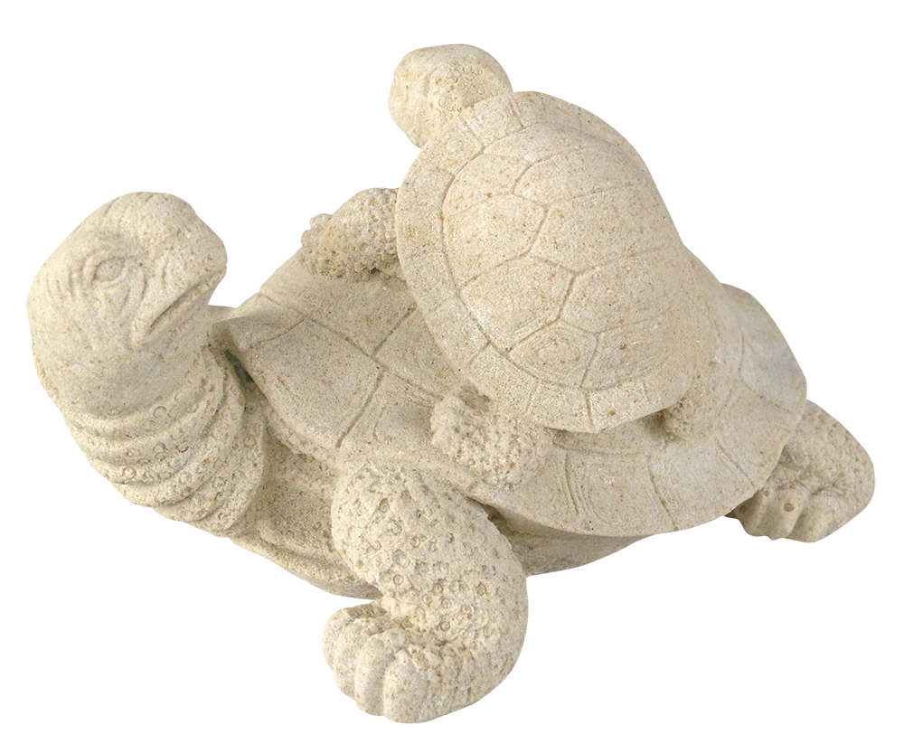 Sousoší dvou želviček 17 × 9,5 cm