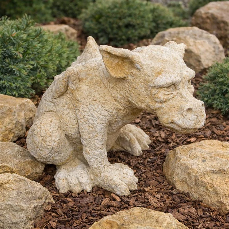 Socha sedícího dráčka 8kg