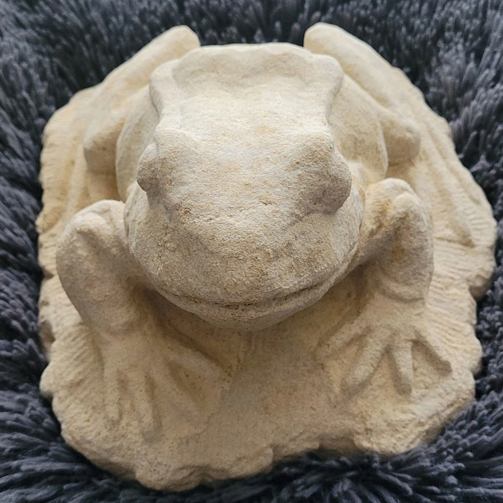 Zahradní socha žáby na podstavci 9kg