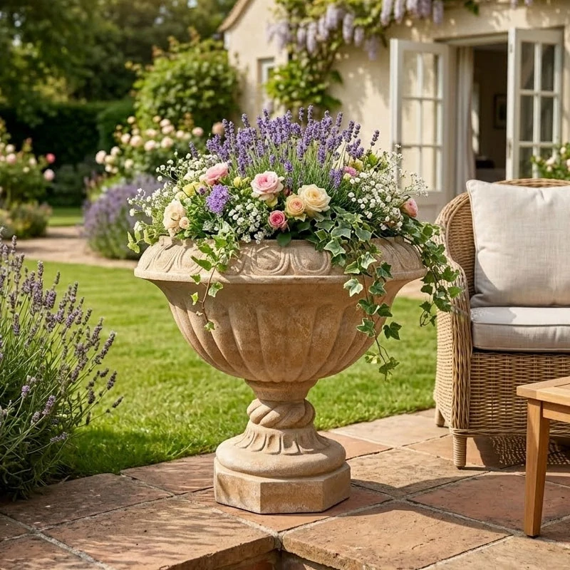 Zahradní květináč na podstavci