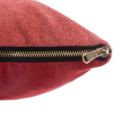 Červený polštář se zipem 40x40 cm