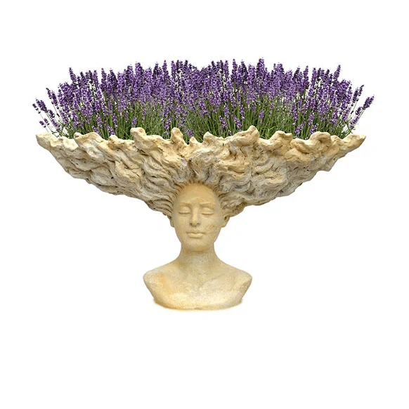 Stylový květináč Dámská hlava bez podstavce