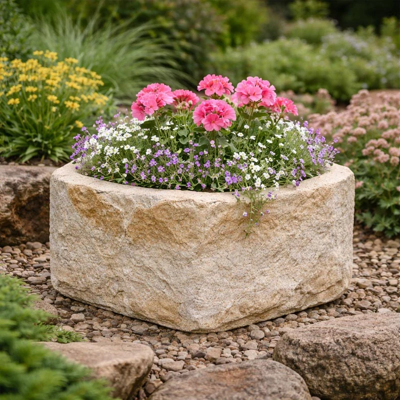 Šestihranné koryto z umělého pískovce VI.