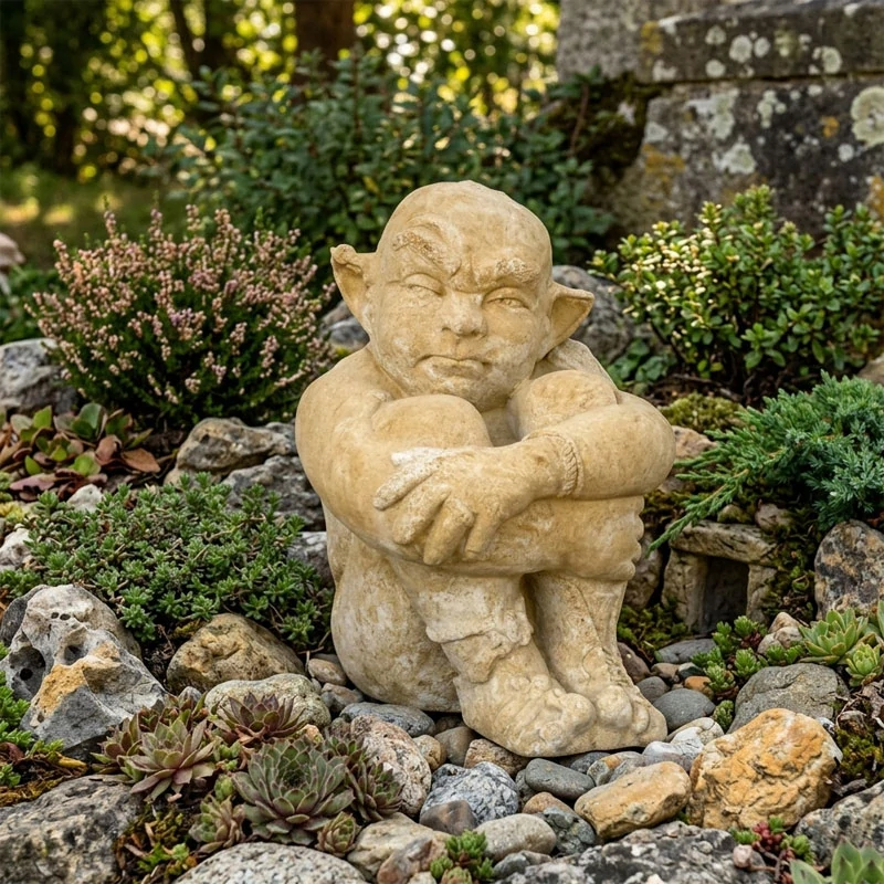 Zahradní socha zamyšleného Trolla