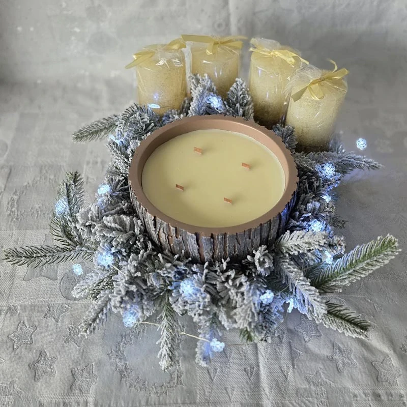 Dekorativní vonná svíčka v podobě špalku