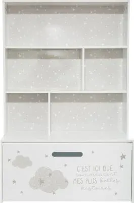 Stylový velký policový regál s šuplíkem