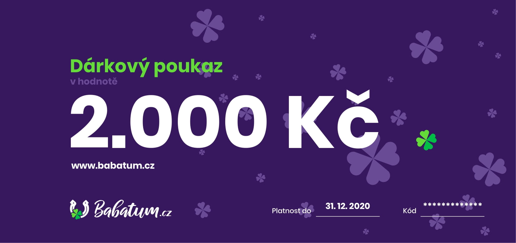 Dárkový poukaz 2.000 Kč