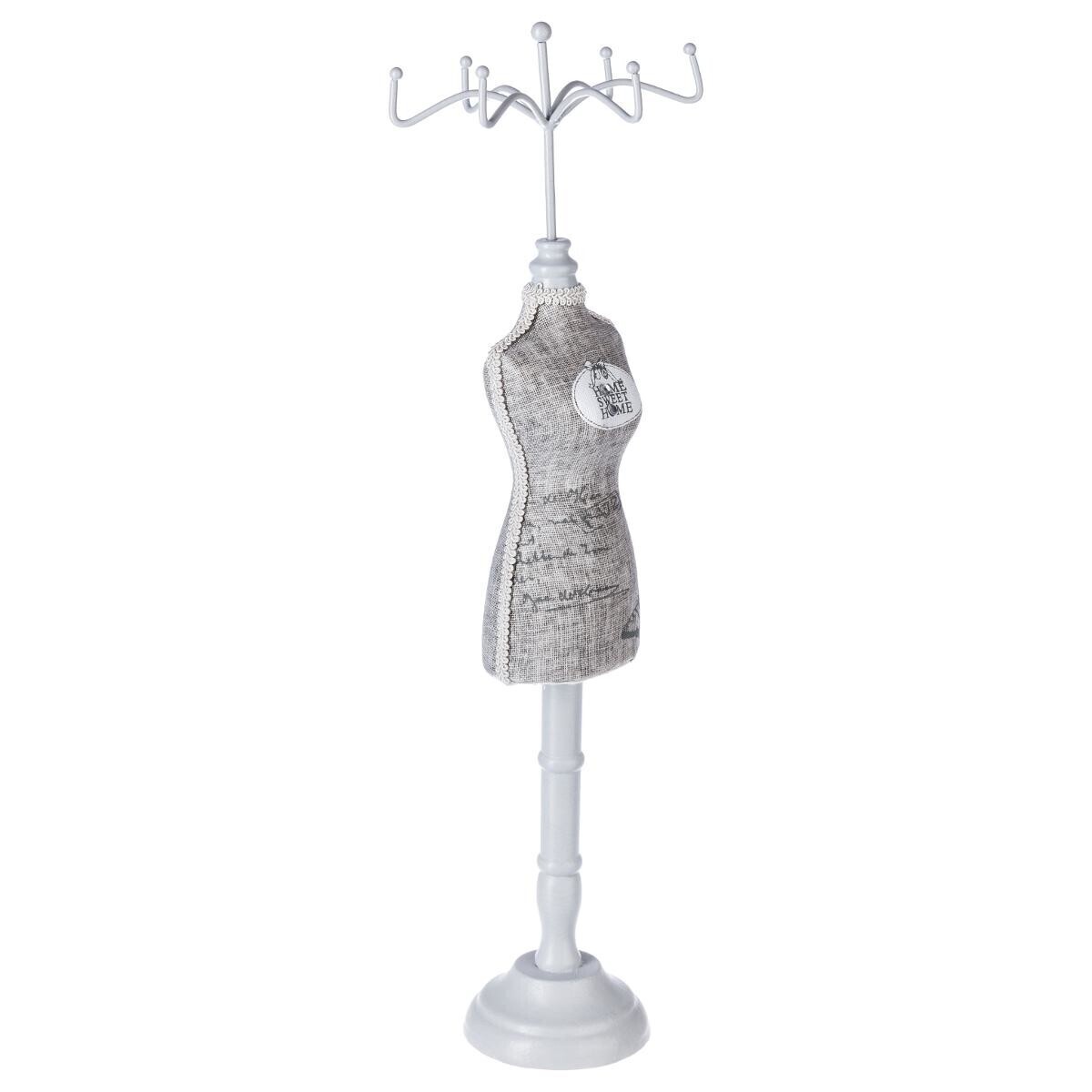 Držák na šperky - figurína - růžová mašle