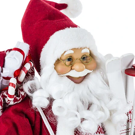 Vánoční figurka Santa Clause ve svetru – 60 cm