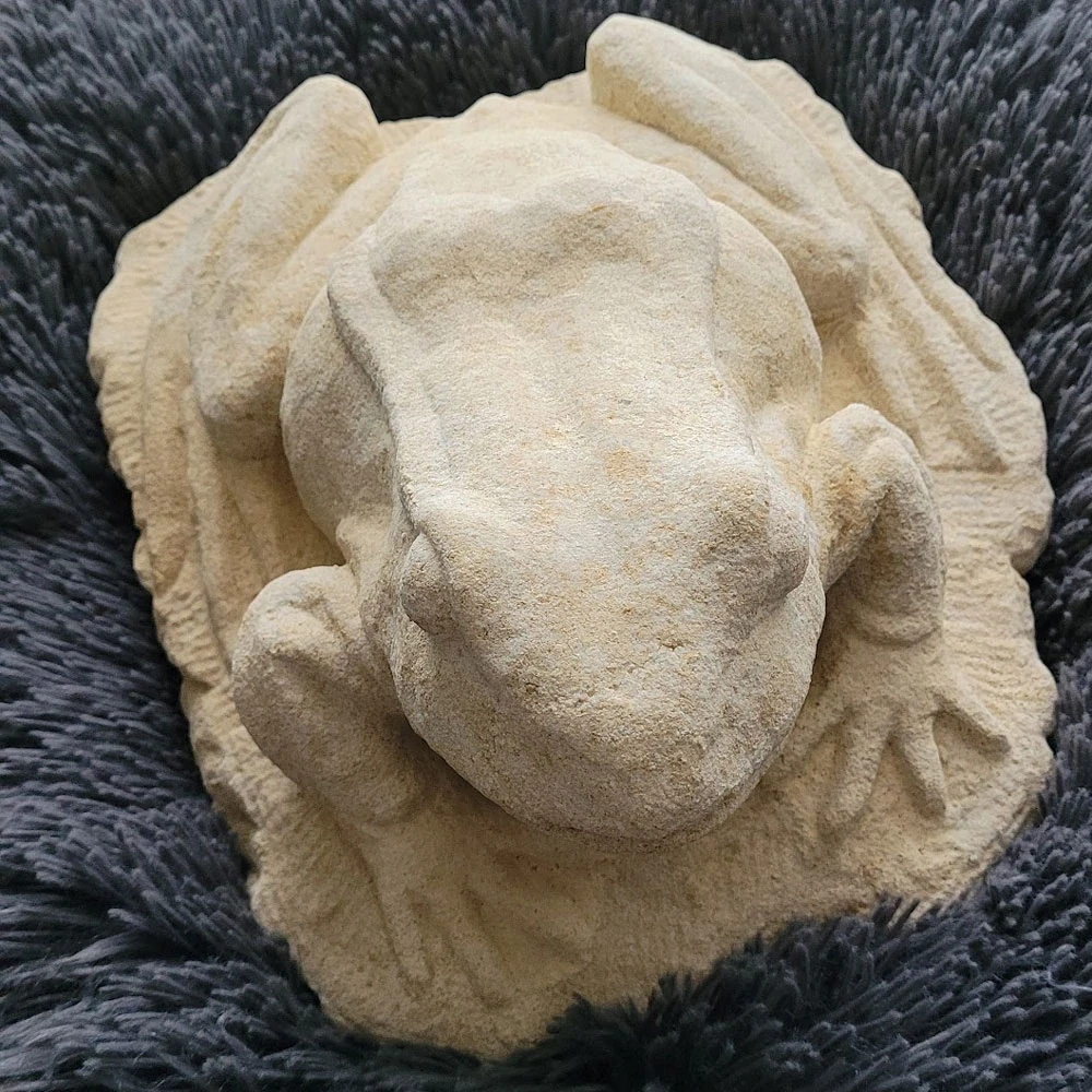 Zahradní socha žáby na podstavci 9kg