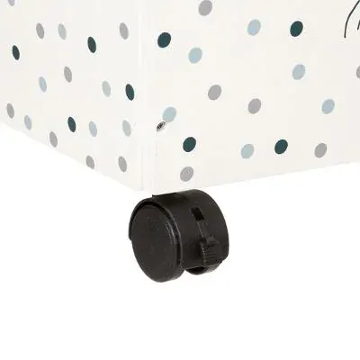 Dřevěný úložný box na hračky - modrý