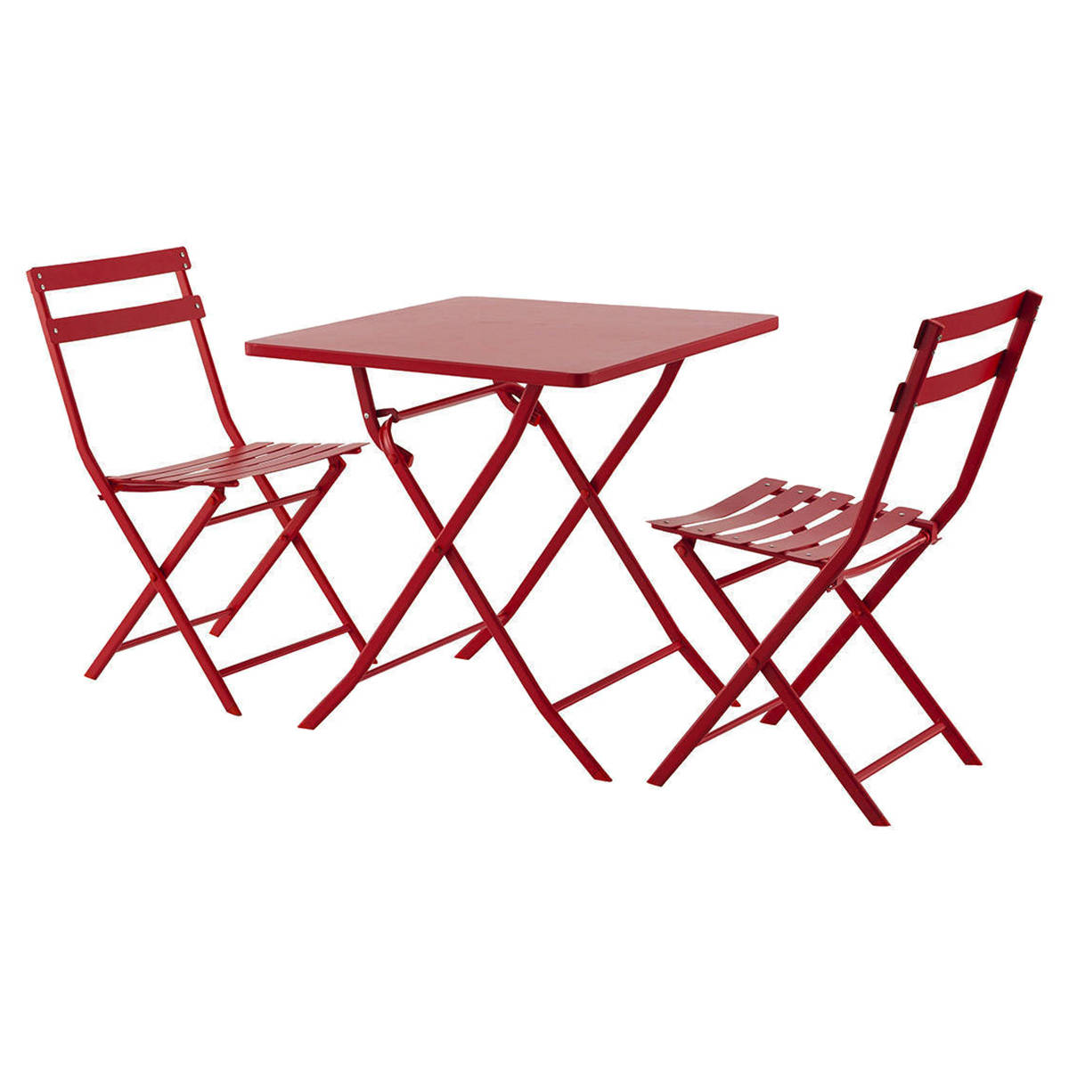 Skládací čtvercový zahradní stůl Greensboro - červený