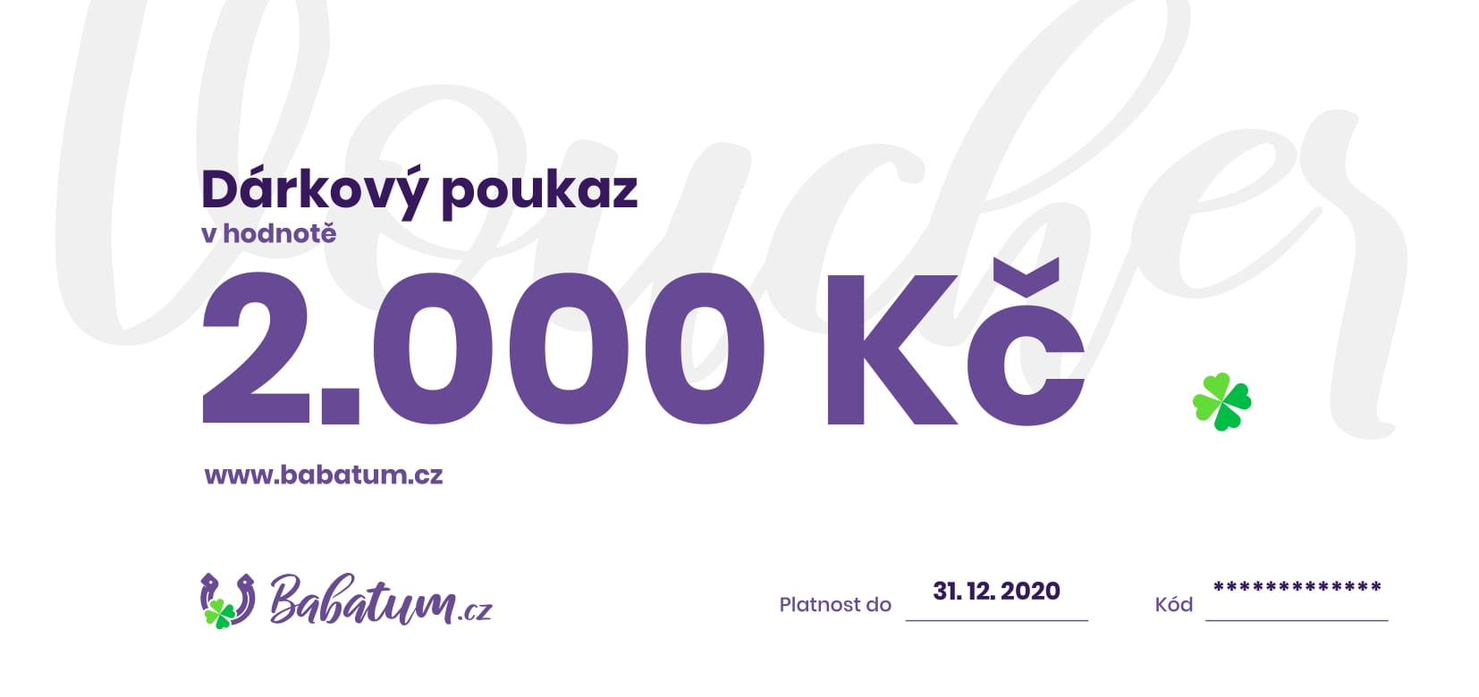 Dárkový poukaz 2.000 Kč