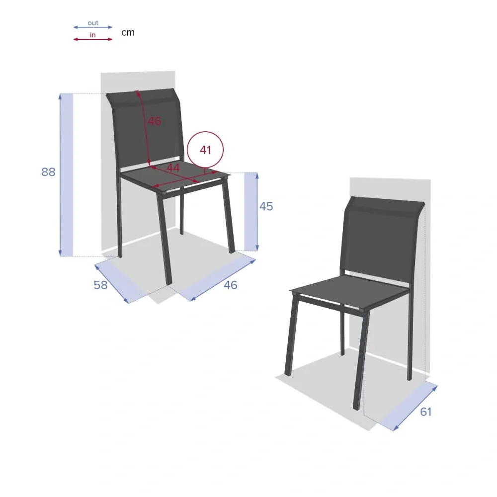 Stohovatelná židle Essentia Antracit/Grafit