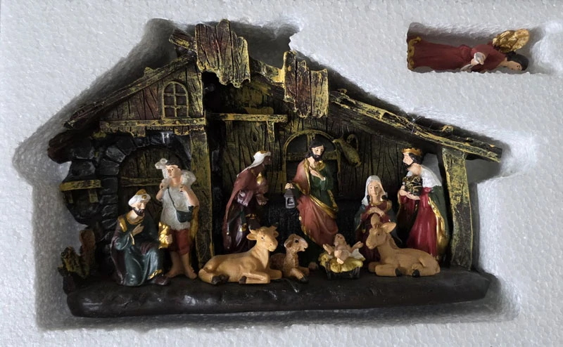 LED svítící betlém 11 figurek