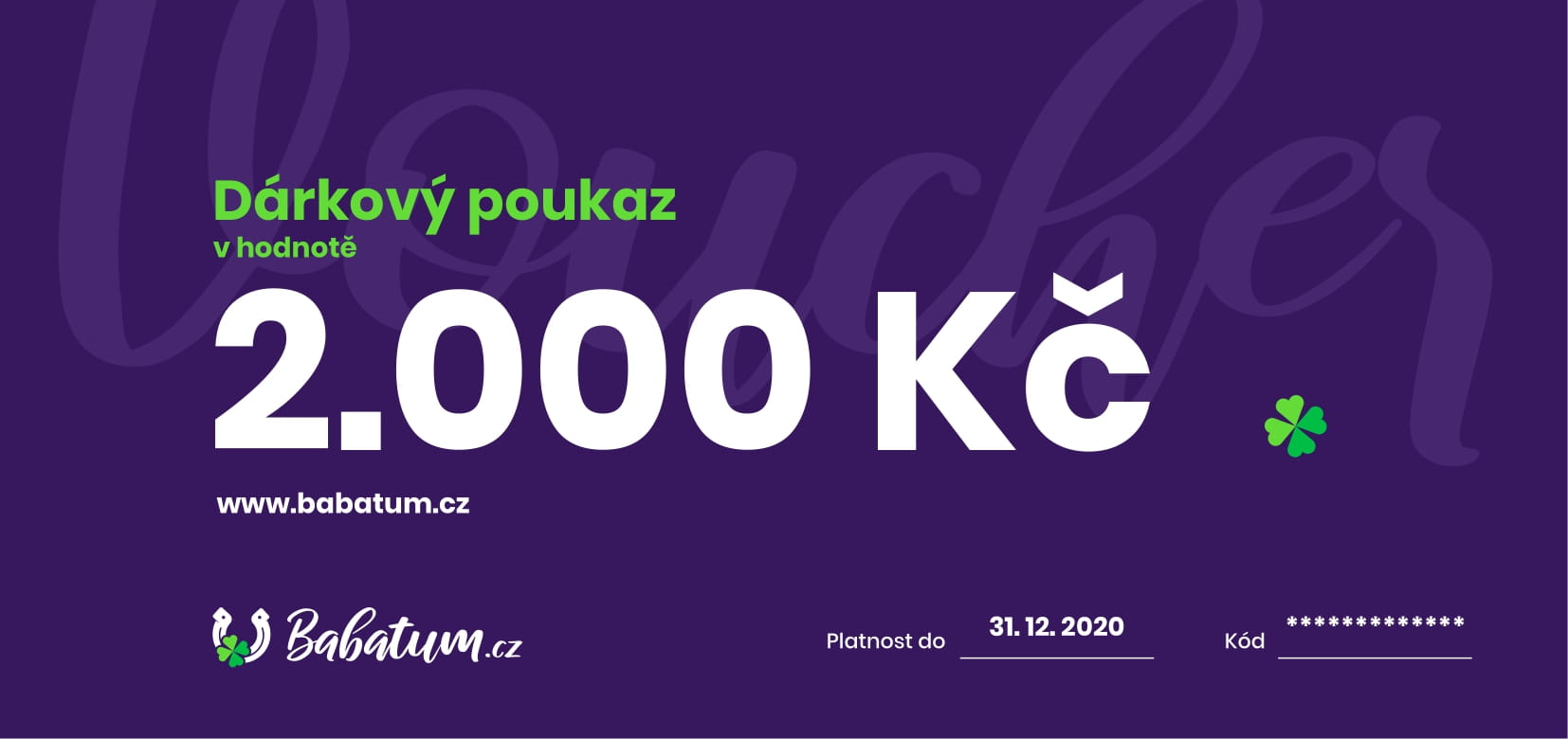 Dárkový poukaz 2.000 Kč