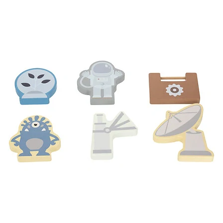 Interaktivní dětská dřevěná raketa