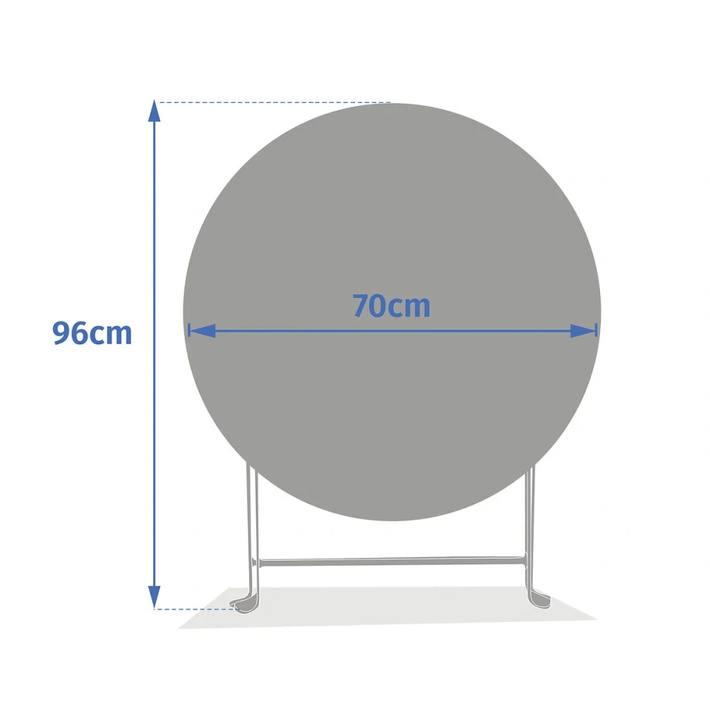 Velký skládací kulatý zahradní stůl Greensboro jíl