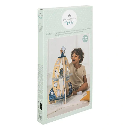 Interaktivní dětská dřevěná raketa