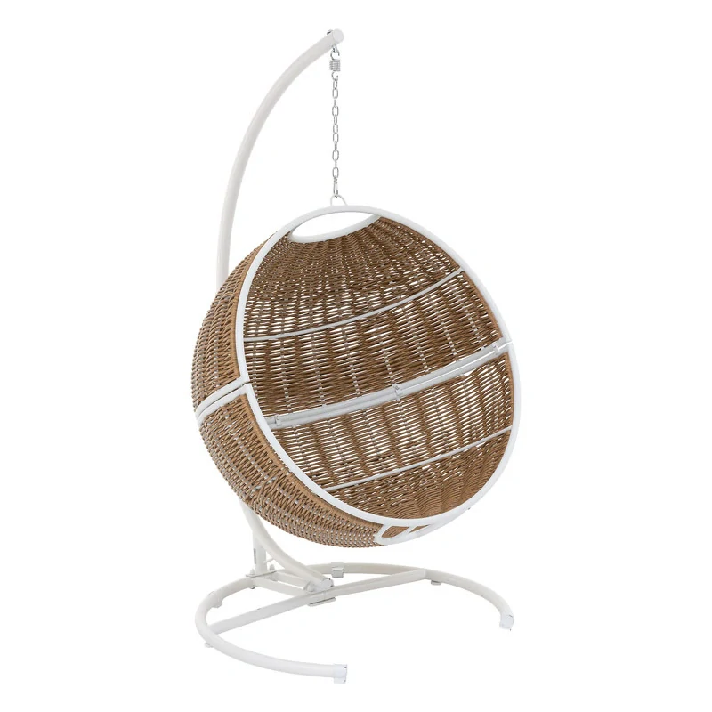 Bílé závěsné křeslo Orbiana