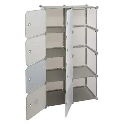 Modro-šedá skladovací skříňka