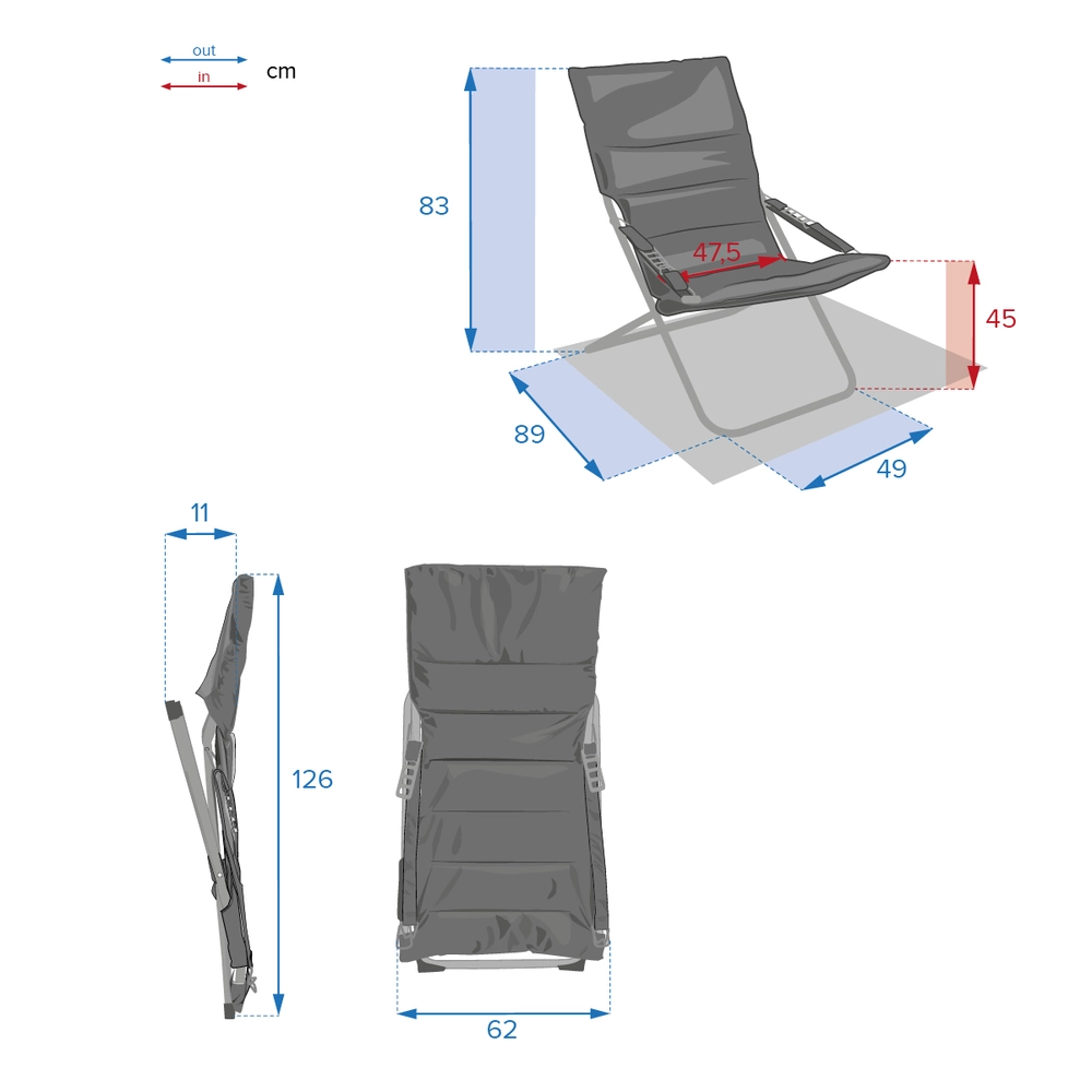 Zahradní relaxační křeslo MILOS