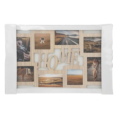 Dřevěný fotorámeček na více fotek HOME