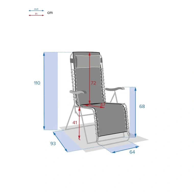 Relaxační polohovací křeslo Silos - Antracit