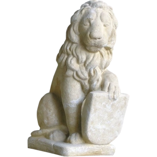 Socha lva s tlapkou na štítu - levá tlapka