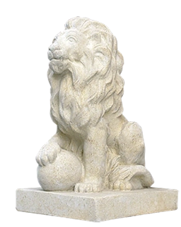 Socha lva s tlapou na kouli 35cm