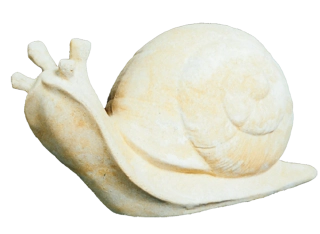 Dekorativní socha šneka z umělého pískovce