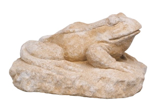 Zahradní socha žáby na podstavci 9kg