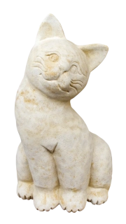 Roztomilá socha kočičky z umělého pískovce