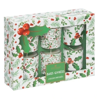 Dárková sada 6 vonných svíček - zelená 6x40 g