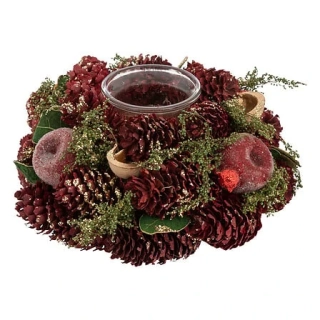 Dekorativní svícen - jablka