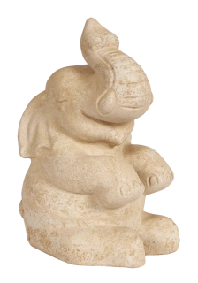 Sedící slon z umělého pískovce