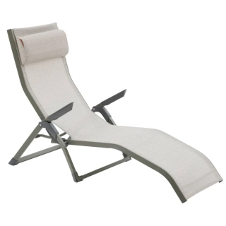 Relaxační hliníkové lehátko Decima laurel green