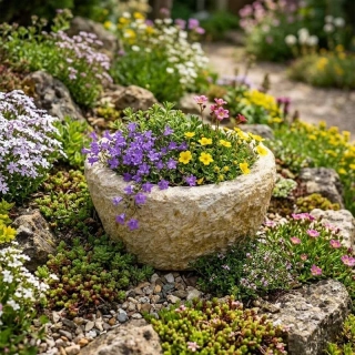 Květináč z umělého pískovce 15 cm