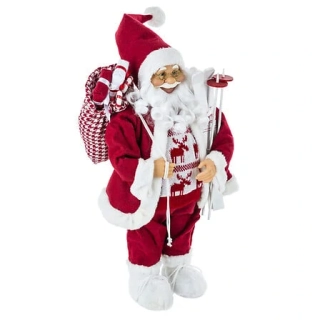 Vánoční figurka Santa Clause ve svetru – 60 cm