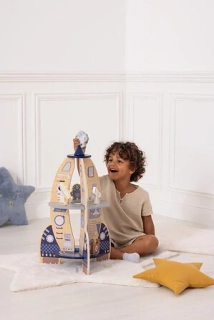 Interaktivní dětská dřevěná raketa