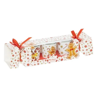 Dárková sada 3 vánočních vonných svíček - perníček 3x45 g