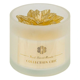 Dekorativní svíčka - zlatý květ