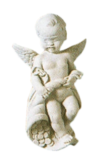 Soška andílka s rohem hojnosti