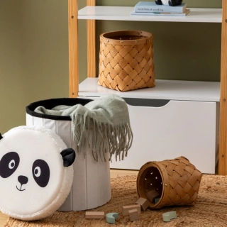 Dětský úložný puf Anoki s motivem pandy