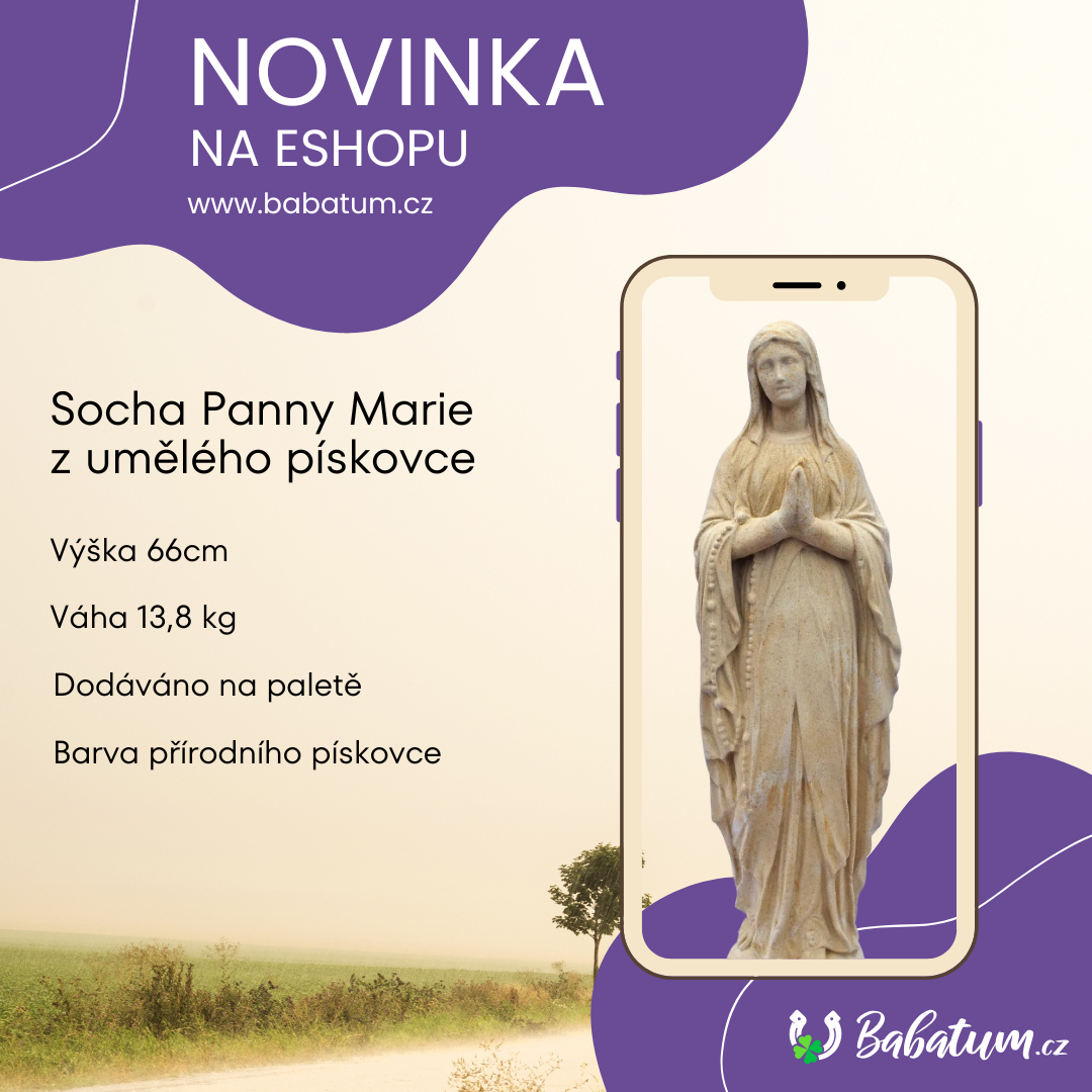 Socha Madony z umělého pískovce